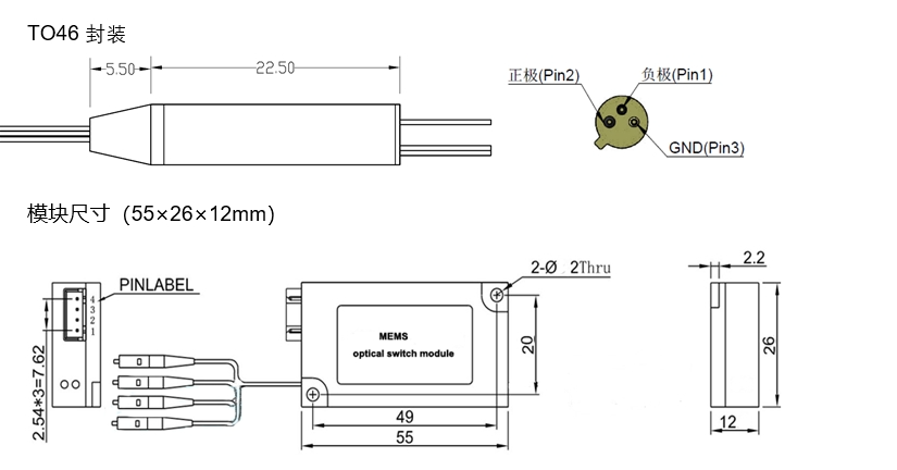 模塊式光開關(guān)機(jī)械結(jié)構(gòu)示意圖