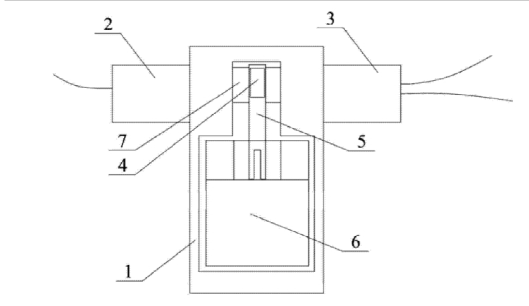 1×2機(jī)械式T型保偏光開關(guān)整體結(jié)構(gòu)示意圖 - 廣西科毅光通信