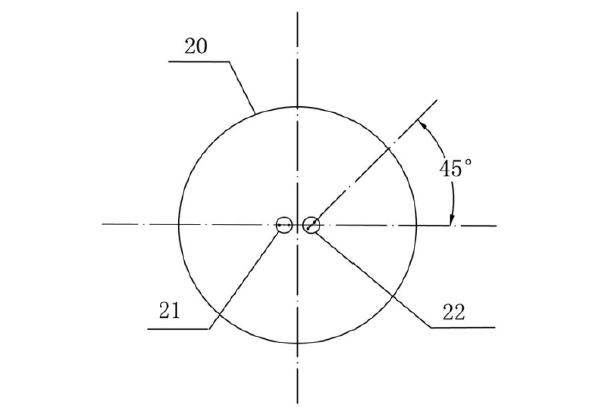 一種反射式保偏光隔離器中光纖毛細(xì)管的端面示意圖 - 廣西科毅光通信