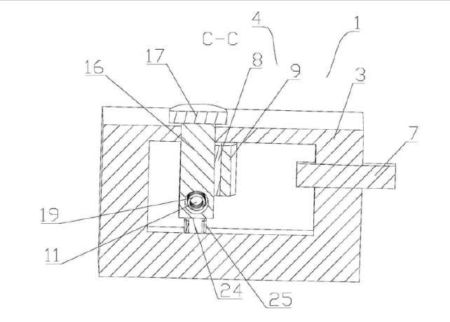 節(jié)能MEMS光開關(guān)C-C面剖視圖(MEMS芯片安裝位置) - 廣西科毅光通信 節(jié)能MEMS光開關(guān)C-C面剖視圖(MEMS芯片安裝位置) - 廣西科毅光通信
