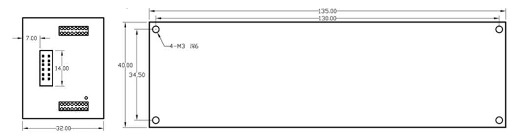 4-1×6機(jī)械式光開關(guān)尺寸圖