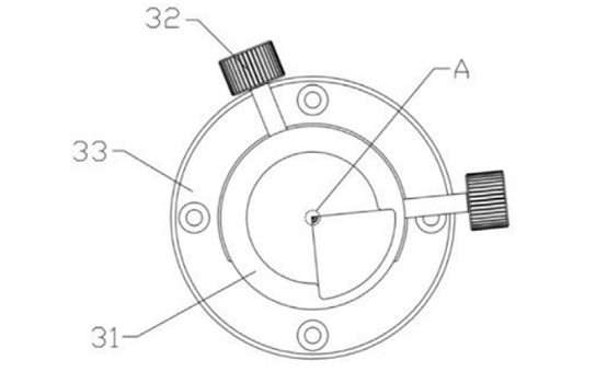 夾持組件夾持保偏光纖時的俯視圖 - 科毅光通信