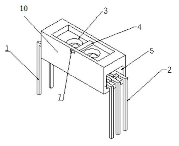 反射式光電開(kāi)關(guān)主體示意圖 - 廣西科毅光通信