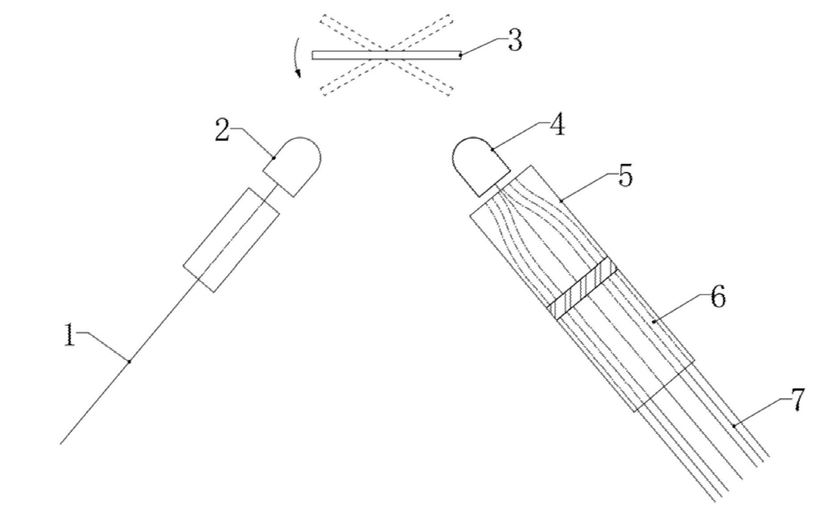 陣列波導式光開關(guān)實施例二兩側(cè)布局結(jié)構(gòu)示意圖 - 廣西科毅光通信